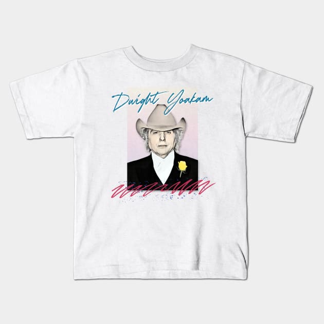 Dwight Yoakam #2 --  80s Styled Retro Design Kids T-Shirt by DankFutura